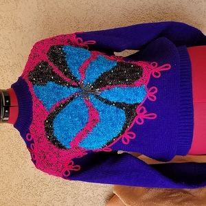 Vintage 1980's Flower Explosion Sweater Pullover